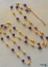 Boho Necklace, Amethysts Lariat Necklace